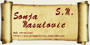 Sonja Mašulović vizit kartica
